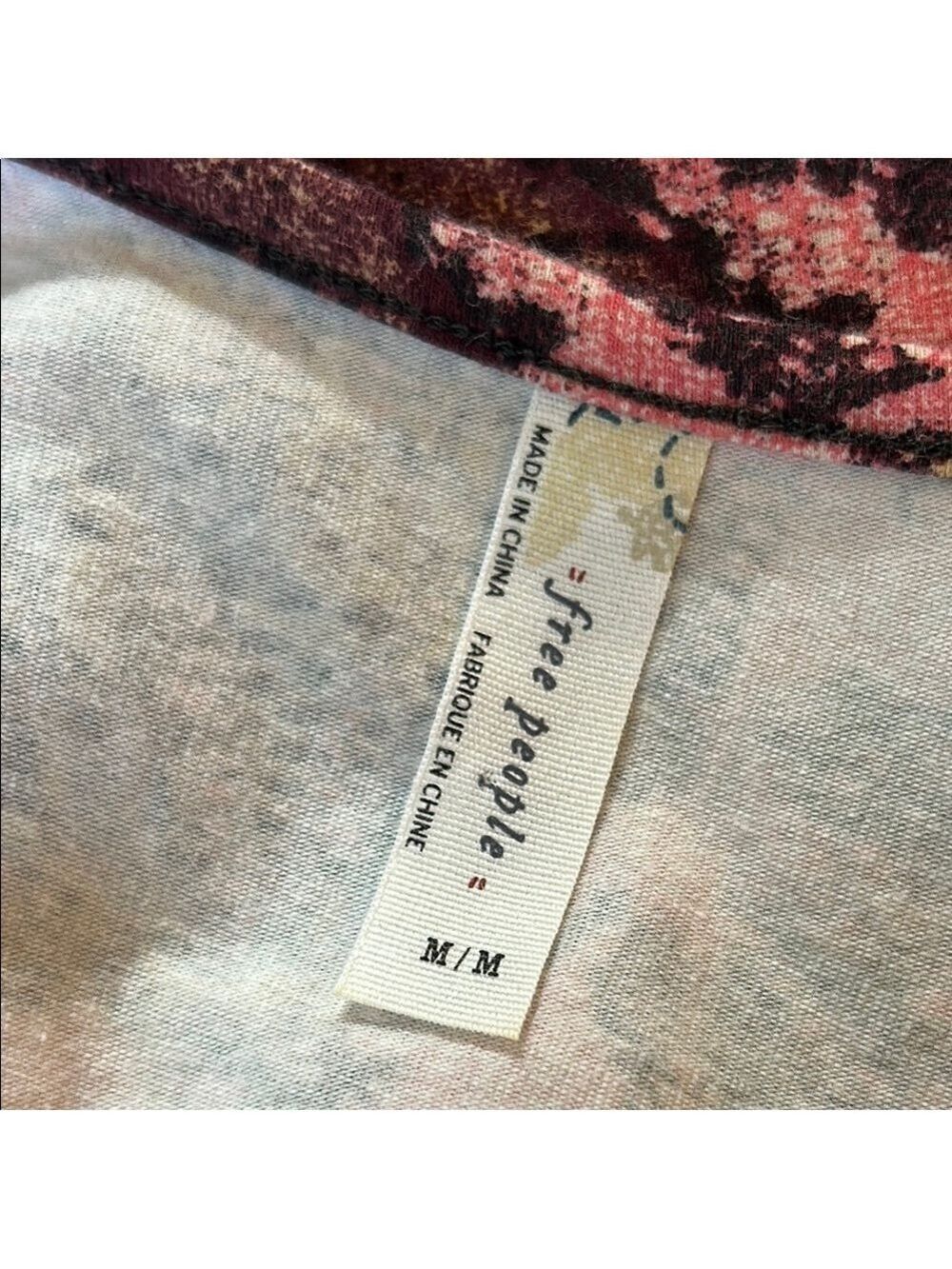 Free People Floral Pink Mini Dress Size Medium - Picture 4 of 7